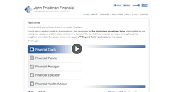 Desktop Screenshot of johnfriedmanfinancial.com